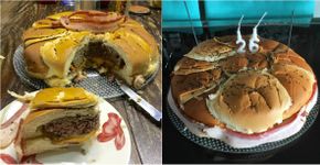 Saiba como preparar um bolo gigante de hambúrguer