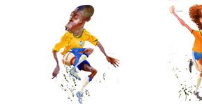 Foto e cartum: a imagem dos jogadores da seleção