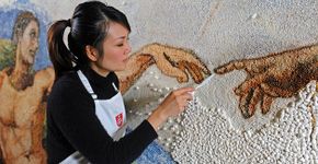 Doceira recria obra de Michelangelo com dez mil marshmallows