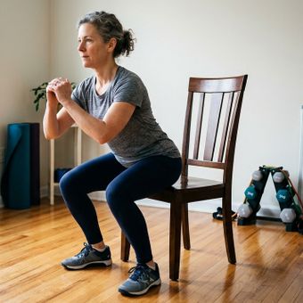 Featured mobile: Após os 50 anos, exercícios como agachamentos, subidas em degraus, afundos ou flexões de quadril devem fazer parte de qualquer programa de treinamento bem elaborado