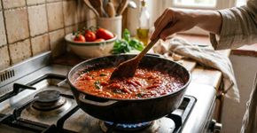 Por que você deve colocar uma pitada de açúcar no molho de tomate antes de apagar o fogo da macarronada