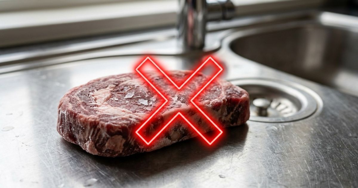 Descongelar carne sobre a pia ou bancada parece mais rápido, mas na Nova Zelândia a orientação é fazer isso na geladeira ou no micro-ondas para evitar que a parte externa fique por horas em temperatura favorável às bactérias