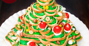 Árvore de Natal comestível com apenas 2 ingredientes: torradas + patê