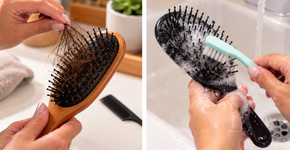 Limpar a escova de cabelo começa removendo fios presos entre as cerdas, e o método de lavagem muda conforme madeira, metal ou plástico