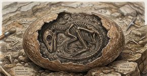 Eles encontram o fóssil de um dinossauro de 70 milhões de anos atrás e não acreditam: é um bebê em perfeito estado dentro de um ovo