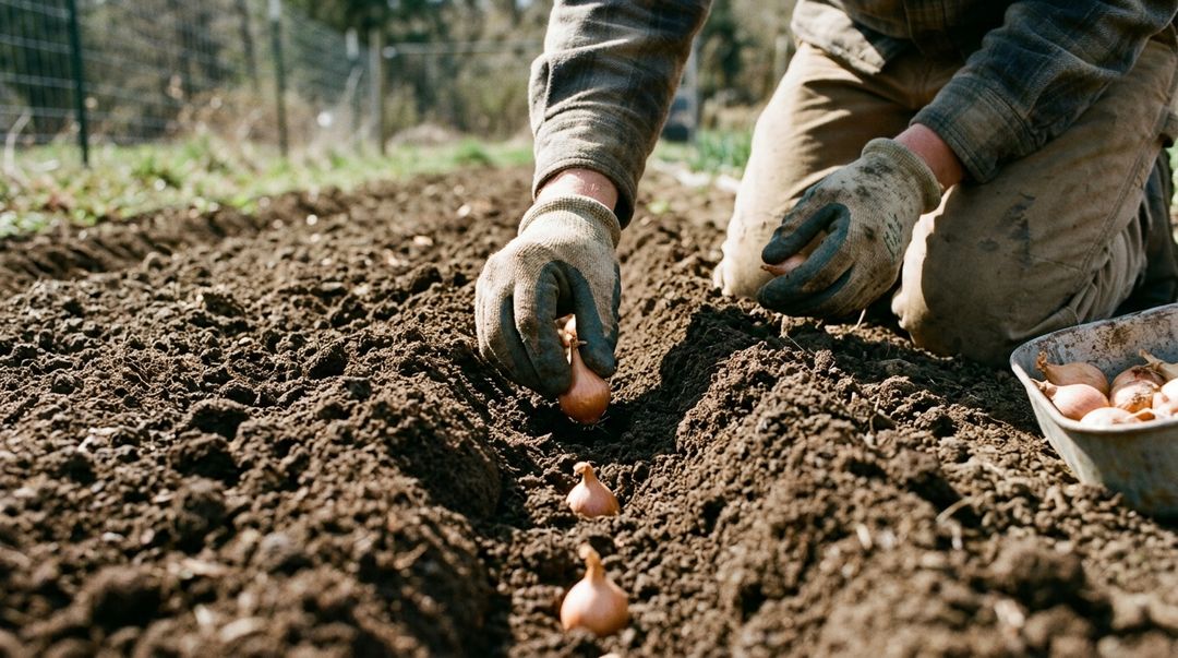 A escolha de bulbos miúdos e firmes previne o florescimento precoce e garante colheitas produtivas.