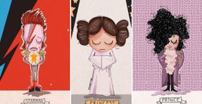 Ilustrador presta homenagem a artistas que morreram em 2016
