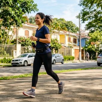 Featured mobile: Sair para caminhar em vez de ir para academia é muito bom, mas só faz efeito se a caminhada durar no mínimo 30 minutos seguidos, sem interrupções e a uma velocidade constante de 5 km/h