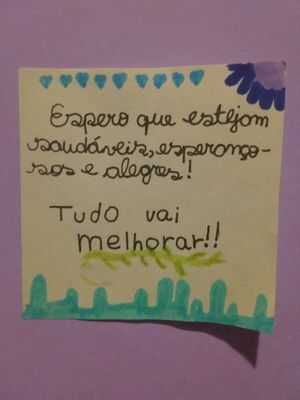 Mensagens produzidas pelos alunos