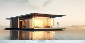 Casa sustentável que flutua na água