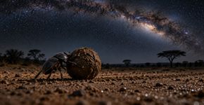 Besouros-do-esterco usam a Via Láctea para manter uma rota reta durante a noite, mesmo sem reconhecer estrelas individuais