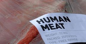 Na Espanha, ativistas trocam de lugar com animais em bandejas de carne