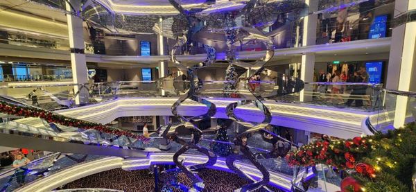 Detalhe do MSC Euribia, um dos navios mais modernos da MSC