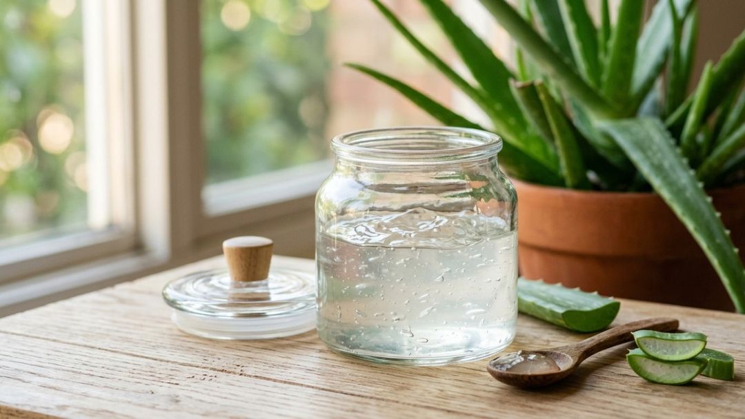 O armazenamento refrigerado e o teste de toque preservam a qualidade do gel botânico.