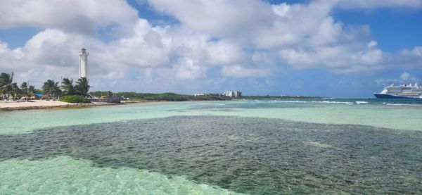 Vista da praia de Mahahual