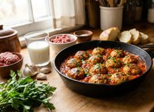 Featured side: Os chefs bascos concordam: “As melhores almôndegas não são feitas com cebola; use 750 g de carne moída, 100 ml de leite e 1 dente de alho.”