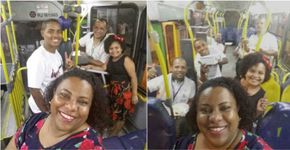 Família passa Réveillon dentro do ônibus para acompanhar o pai