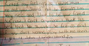 Carta de menina de 12 anos encerrando amizade com adulto viraliza na internet