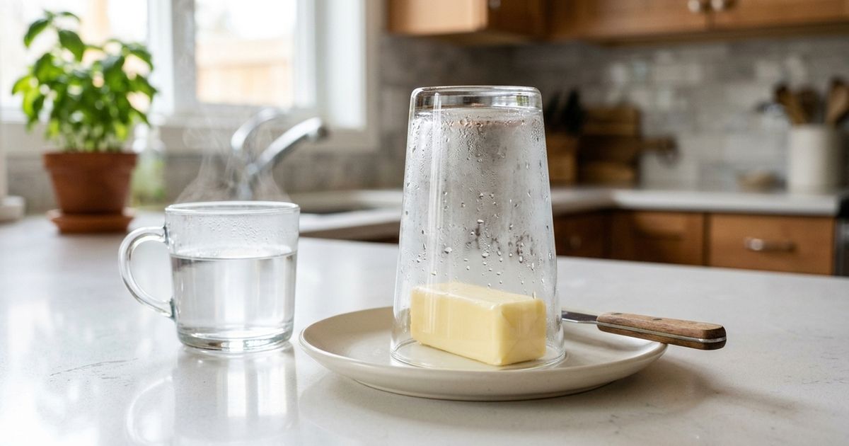 Como amolecer manteiga sem micro-ondas: o truque fácil e moderno do copo quente que sempre funciona