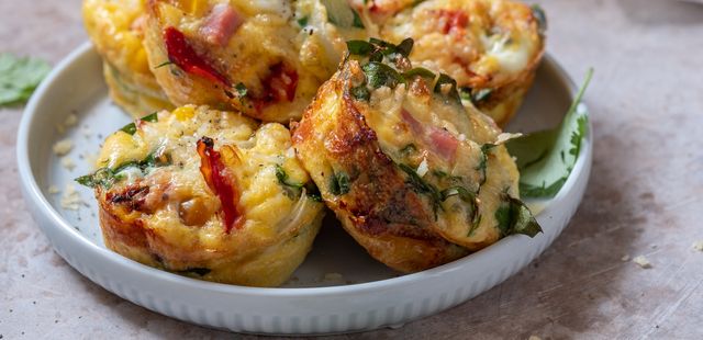Muffin de ovos com bacon