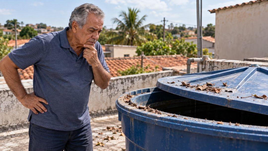 A caixa d’água também precisa de limpeza e manutenção periódicas.