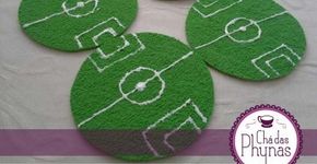 Aprenda a fazer porta copos de campo de futebol