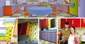 Cozinha livremente inspirada na dos Simpsons