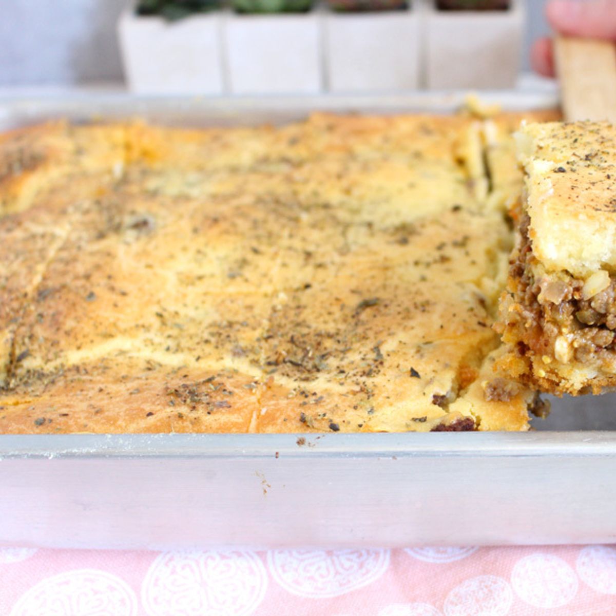 Receita de torta de carne com massa fofinha