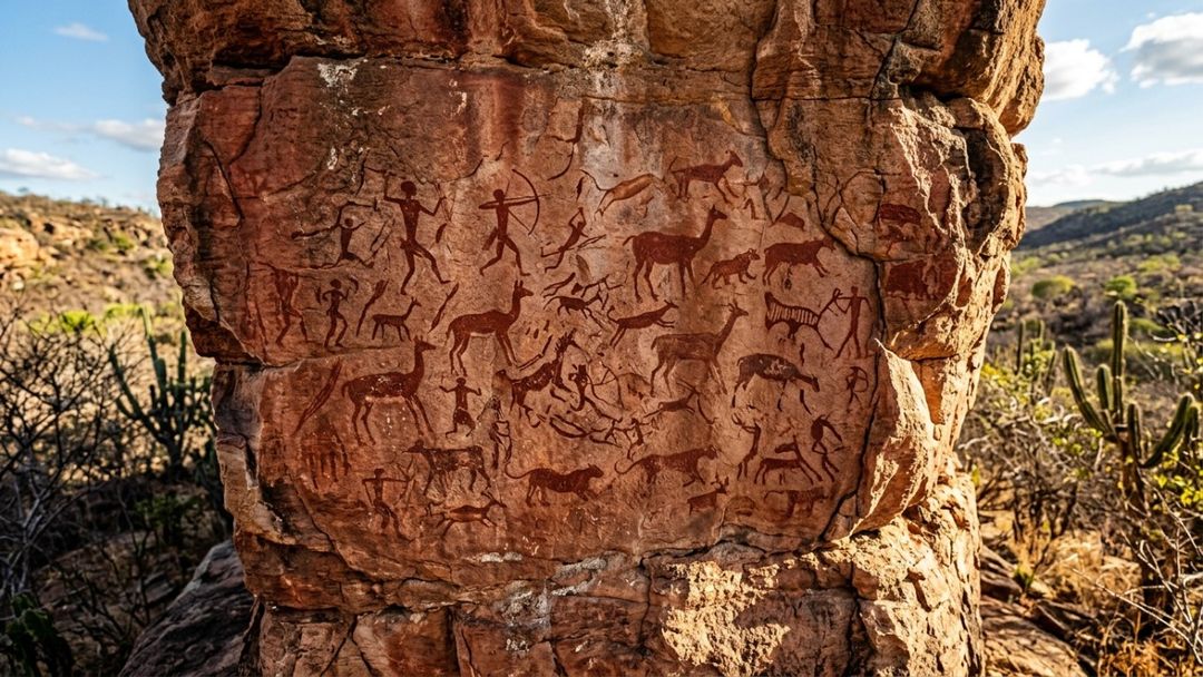 O Boqueirão da Pedra Furada abriga mais de mil figuras rupestres que retratam costumes de antigas comunidades humanas na América do Sul.