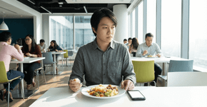 Soube tarde de mais que nunca se deve comer enquanto mexe no celular