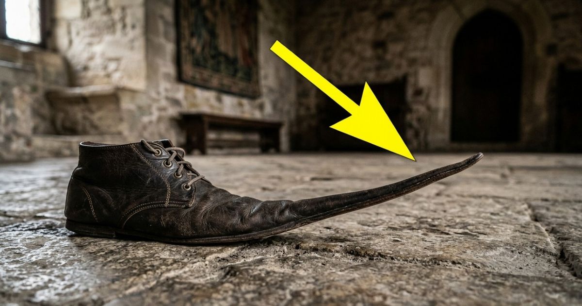 A estranha moda da Idade Média que transformou sapatos gigantes presos aos joelhos em símbolo de status