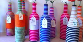 Faça garrafas decoradas com barbante gastando pouco
