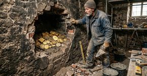 O pedreiro que achou um tesouro escondido na parede e revelou o segredo por trás do ouro encontrado em uma construção