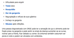 Doença do refluxo : conheça as causas, sintomas e tratamentos