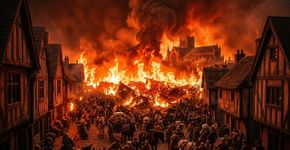 O Grande Incêndio de Londres queimou durante quatro dias em 1666 e destruiu milhares de casas no coração da cidade