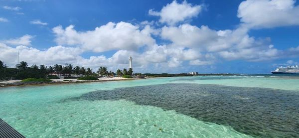 Vista da praia de Mahahual
