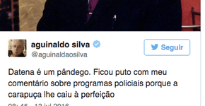Datena e Aguinaldo Silva brigam por causa do nível da TV