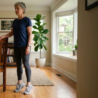 Featured mobile: Se aos 60 anos você consegue manter os calcanhares elevados durante 10 elevações seguidas, podemos melhorar a estabilidade e caminhar de forma mais segura