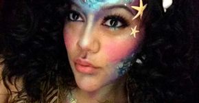 Artista viraliza com maquiagem realista de escamas de sereia