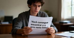 Prove sua inteligência e tente encontrar o erro nesta frase em menos de 5 segundos