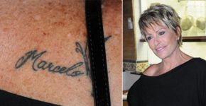 Ana Maria Braga cobre tatuagem antiga com nome do ex-marido