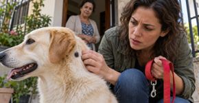 Mulher recebe uma mensagem dizendo que o cachorro perdido foi encontrado, dirige até outro bairro e percebe ao chegar que havia duas famílias procurando animais quase idênticos