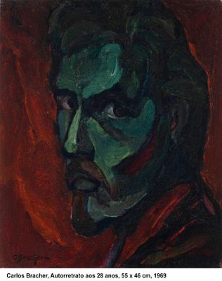 Carlos Bracher - Autorretrato aos 28 anos, 1969 - divulgação CCBB