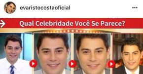 Evaristo Costa faz teste sobre semelhança e resultado impressiona