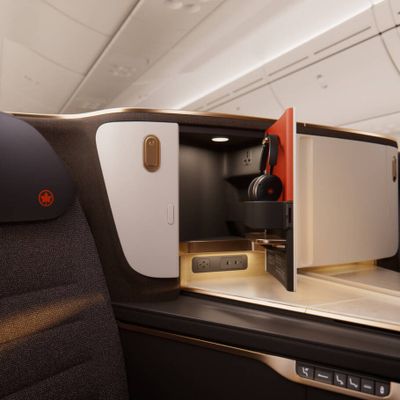 Detlahe da Signature Class do Boeing 787-10 da Air Canada 