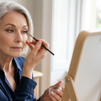 Featured mobile: Para abrir o olhar a partir dos 50/60 anos, aplique na raiz dos cílios uma sombra de olhos de cor marrom ou bordô como se fosse um delineador