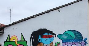 Parque Edu Chaves ganha graffiti assinado por Crânio, Chivitz e Minhau