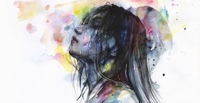 Os desenhos em aquarela de Agnes Cecile