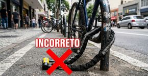 Não prenda a bicicleta apenas pela roda: a polícia da Holanda recomenda usar dois tipos de cadeado, fixar o quadro a um objeto que não possa ser movido e deixar a corrente longe do chão para dificultar o corte