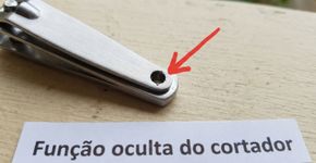 Para que serve o pequeno buraquinho na ponta do cortador de unhas